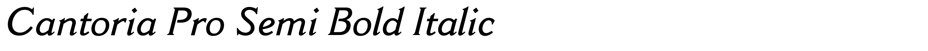 Cantoria Pro Semi Bold Italic